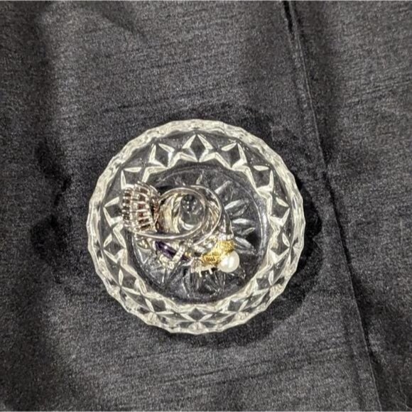 Vtg Hand Cut Crystal Ring Holder Trinket Dish 24% Lead Zajecar Yugoslavia 3" - Picture 7 of 7